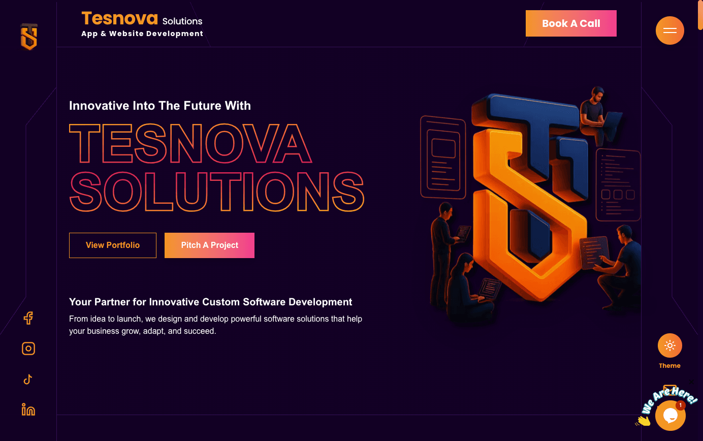 Tesnova website screenshot